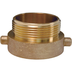 Hydrant Adapters; Thread Size: 2-1/2 FNST x 2-1/2 MNPT; Thread Standard: NPT, NST; Material: Brass; Connection Type: Threaded; Shape: Straight; Epa Watersense Certified: No