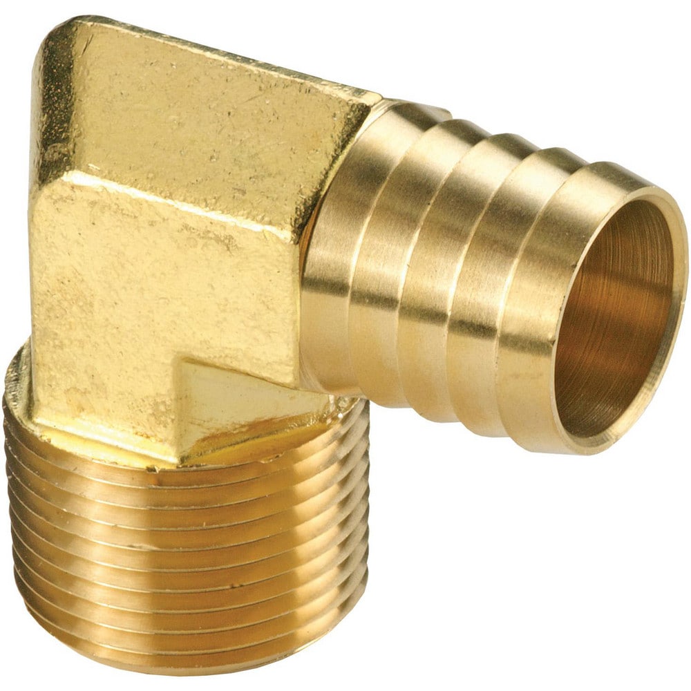 Barbed Hose Fittings; Fitting Type: Hose Barb Insert; Material: Brass; Thread Standard: NPTF; Thread Size: 3/8; End Connection: Hose Barb x Male NPT; Hose Inside Diameter (Inch): 1/4; Hose Outside Diameter: 1/4