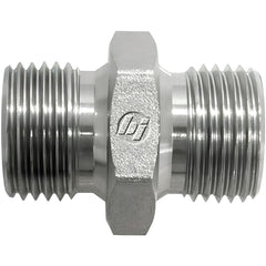 Steel Flared Tube Hex Adapter: 3/8-19 Thread