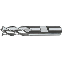 Square End Mill: 1-3/8" Dia, 1-3/8" LOC, 6 Flute, High Speed Steel