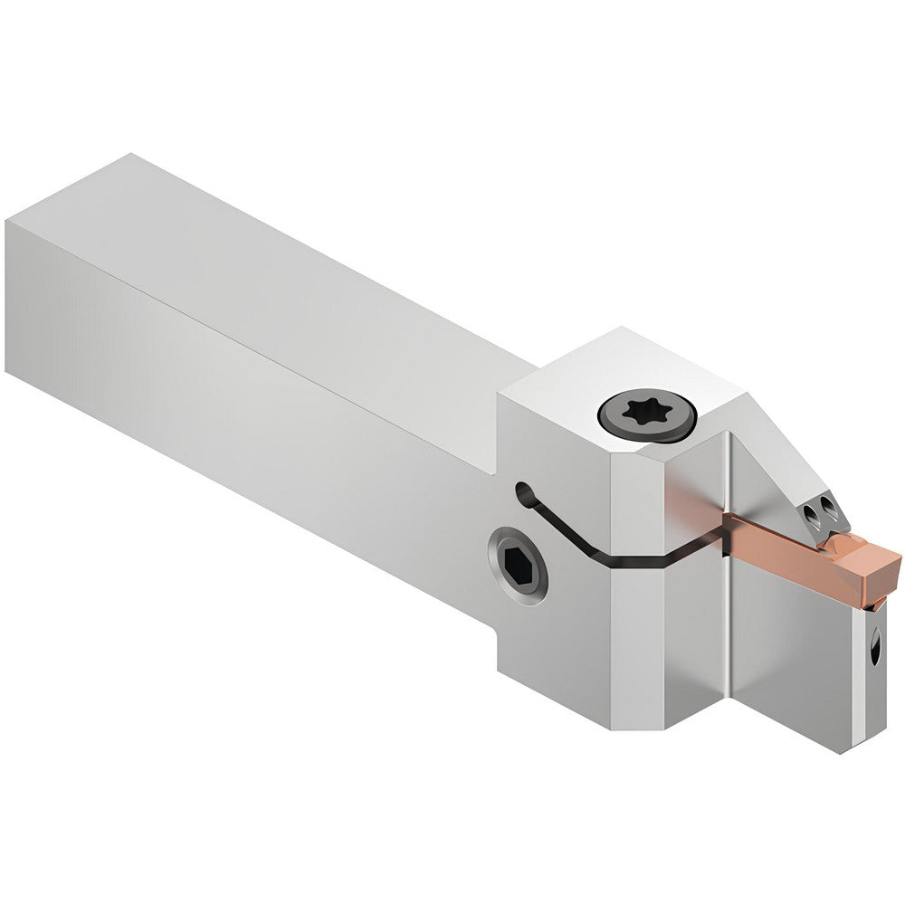 Indexable Grooving/Cut-Off Toolholders; Internal or External: External; Hand of Holder: Right Hand; Maximum Depth of Cut (mm): 24.00; Maximum Groove Width (mm): 6.00; Minimum Groove Width (Decimal Inch): 0.2500