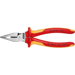 Long Nose Pliers; Pliers Type: Cutting, Combination Needle Nose, Insulated; Jaw Texture: Serrated; Jaw Length (Inch): 1-3/8; Jaw Width (Inch): 3/4