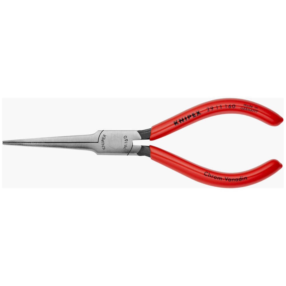 Long Nose Pliers; Pliers Type: Flat Nose Pliers; Jaw Texture: Crosshatch; Jaw Length (Inch): 2-11/64; Jaw Width (Inch): 35/64