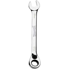 Combination Wrench: 25.00 mm Head Size, 15 deg Offset