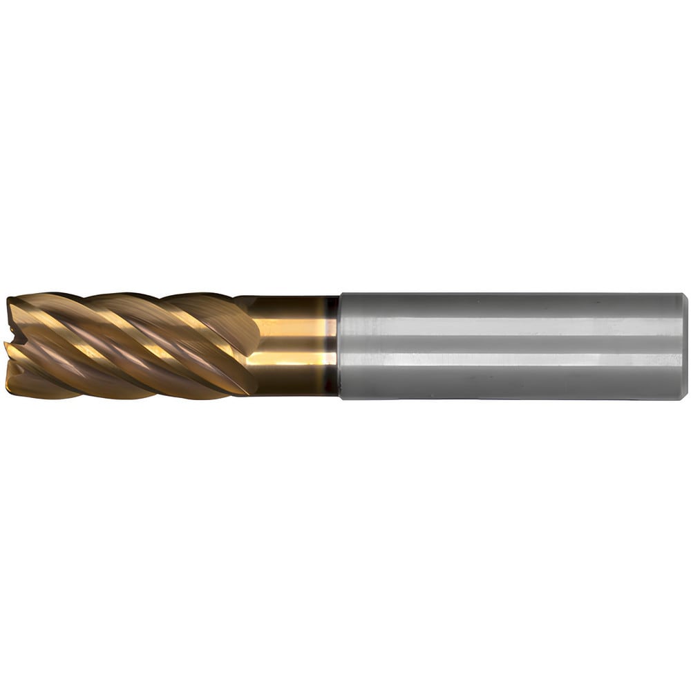 Corner Radius End Mill: 25 mm Dia, 45.00 mm LOC, 4.00 mm Radius, 6 Flute, Solid Carbide