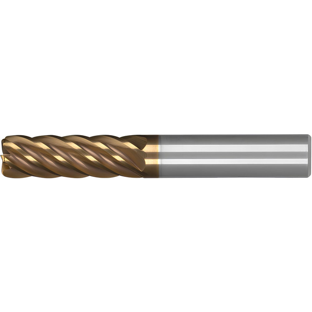 Corner Radius End Mill: 1/2" Dia, 1-1/2" LOC, 0.0600" Radius, 6 Flute, Solid Carbide