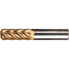 Corner Radius End Mill: 1" Dia, 1-1/2" LOC, 0.0600" Radius, 6 Flute, Solid Carbide