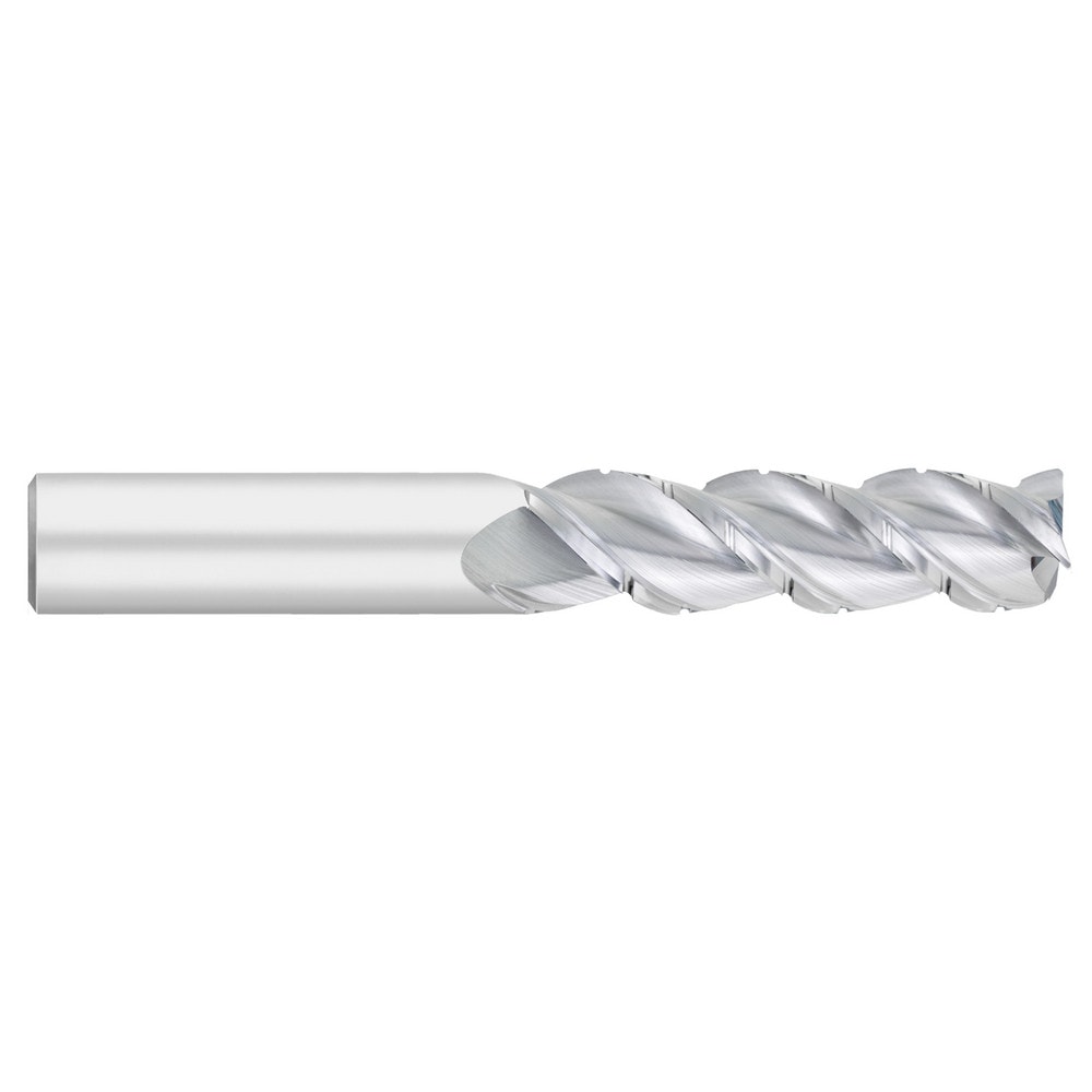 Corner Radius End Mill: 1/8" Dia, 3/4" LOC, 0.50 mm Radius, 3 Flute, Solid Carbide