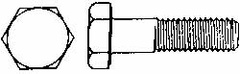 Hex Head Cap Screw: M16x2, 190.00 mm Length Under Head, Grade 10.9 Steel, Bright/Uncoated Finish