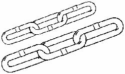 #4/0 Welded Straight Link Coil Chain