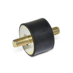 Vibration Isolators; Isolator Type: Stud/Stud; Insert Material: Zinc-Plated Steel; Isolator Material: Natural Rubber; Maximum Load Capacity: 2980.00 N; Top Diameter: 51.00; Bottom Diameter: 51; Thread Size: 3/8-16; Overall Width: 51 mm