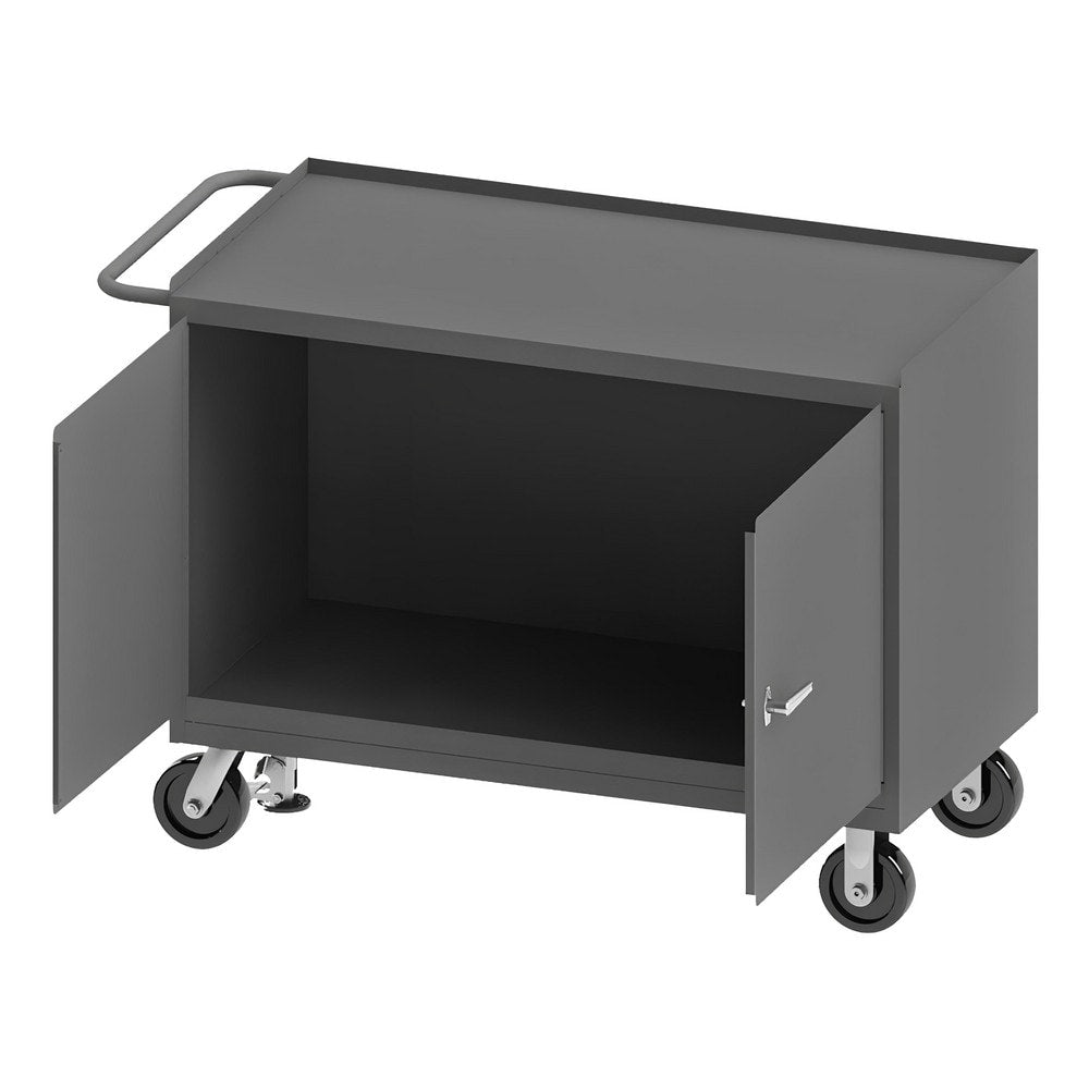 Mobile Work Centers; Center Type: Mobile Bench Cabinet; Load Capacity: 2000; Depth (Inch): 54-1/8; Height (Inch): 37-3/4; Number Of Bins: 0; Color: Gray; Overall Depth: 54.125 in; Overall Height: 37.75 in