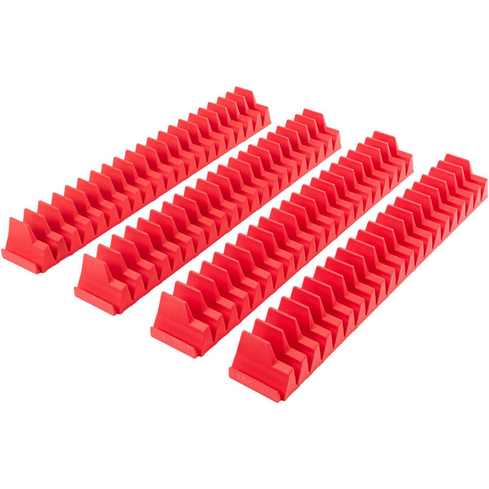 Wrench Accessories; Type: Modular Slotted Organizer; Overall Length (Inch): 61-3/8; Includes: (12) Small Organizers, (24) Large Organizers, (2) Metric Label Sheets, (2) Inch Label Sheets; Color: Red