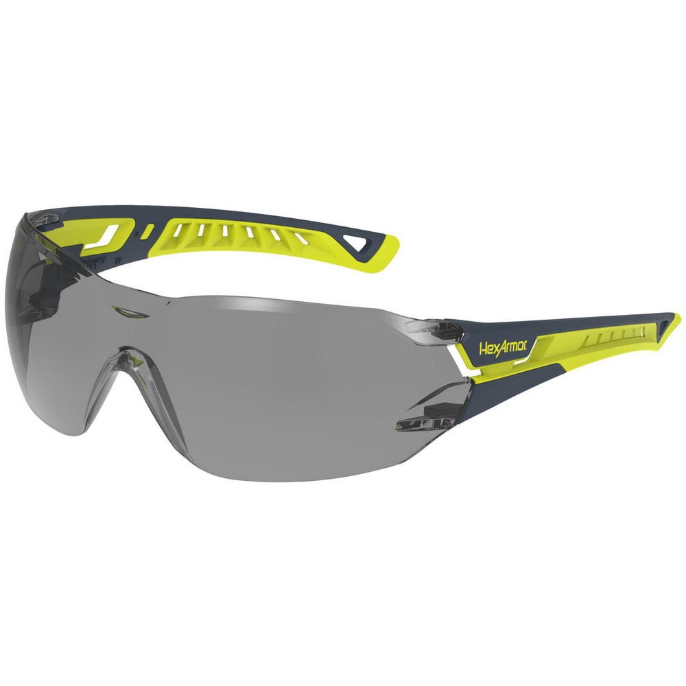 Safety Glasses: Anti-Fog & Anti-Scratch, Polycarbonate, Gray Lenses, Frameless