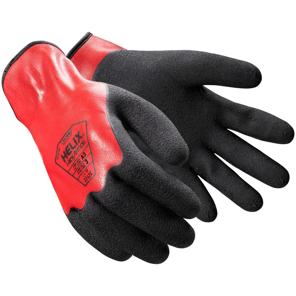 Abrasion Resistant & Cut & Puncture-Resistant Gloves: Helix 3070W, Size Small, ANSI Cut A3, ANSI Puncture 3, Rubber, Polyester