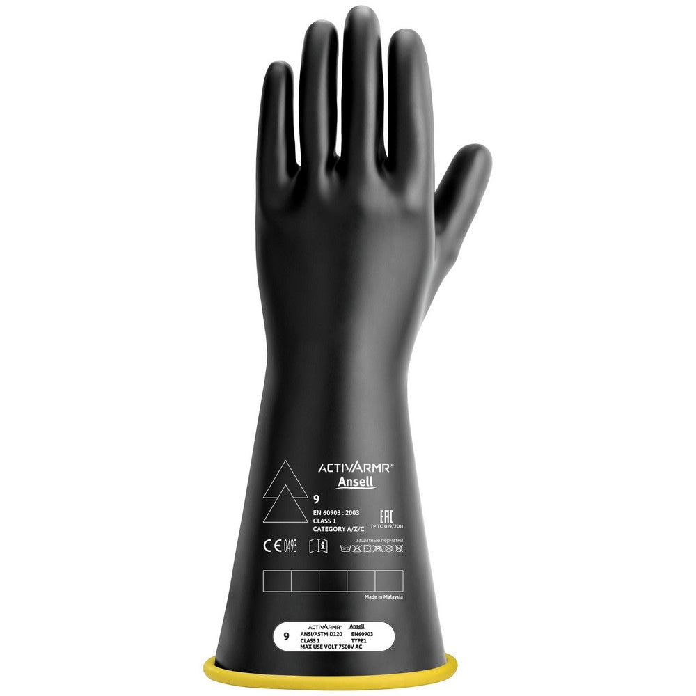 Rubber Linesman Gloves: Activarmr RIG114YBSC, Class 1, Size X-Large, 14" Long