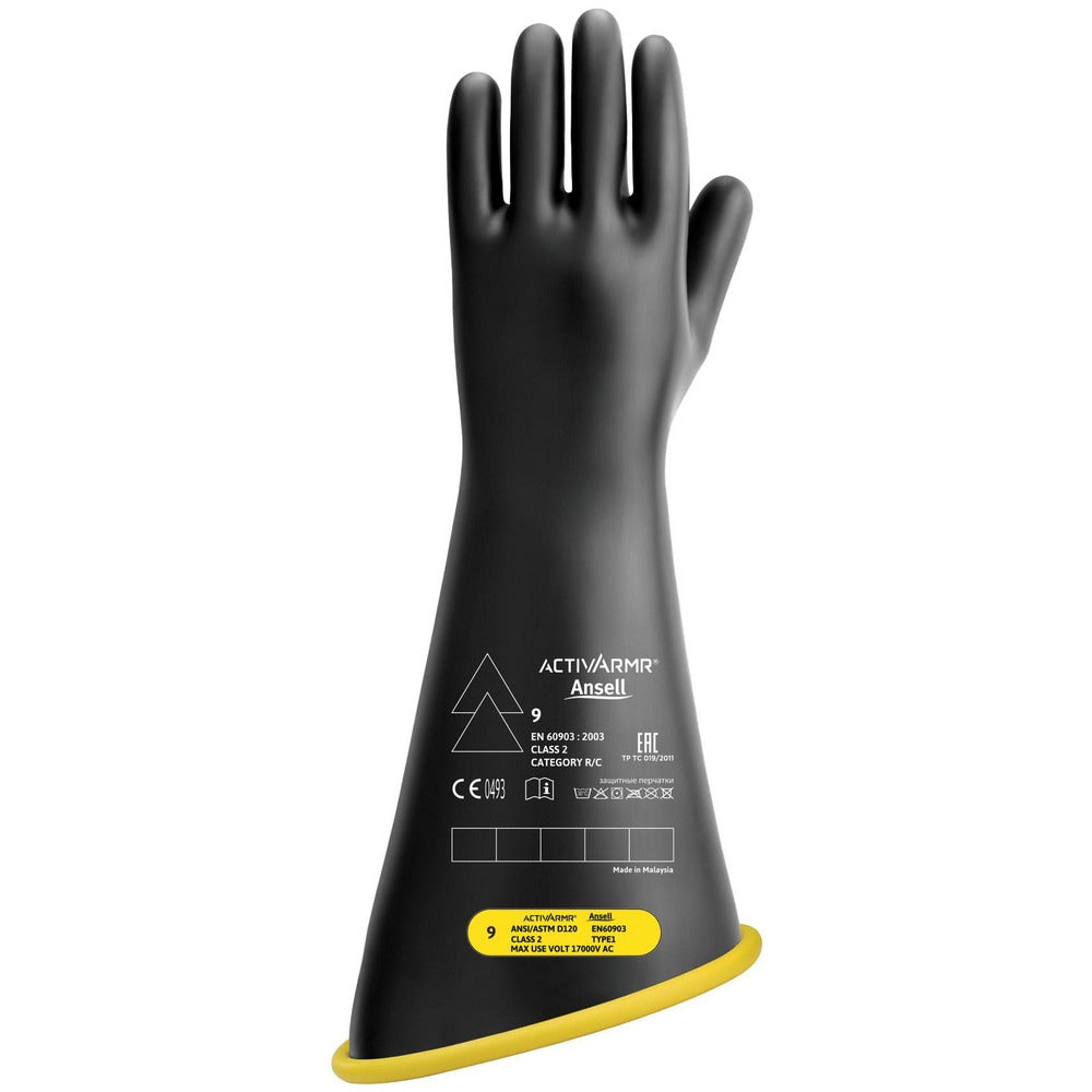 Rubber Linesman Gloves: Activarmr RIG218YBCC, Class 2, Size 2X-Large, 18" Long