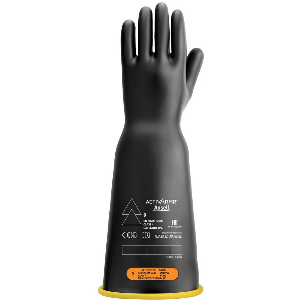 Rubber Linesman Gloves: Activarmr RIG418YBBC, Class 4, Size X-Large, 18" Long