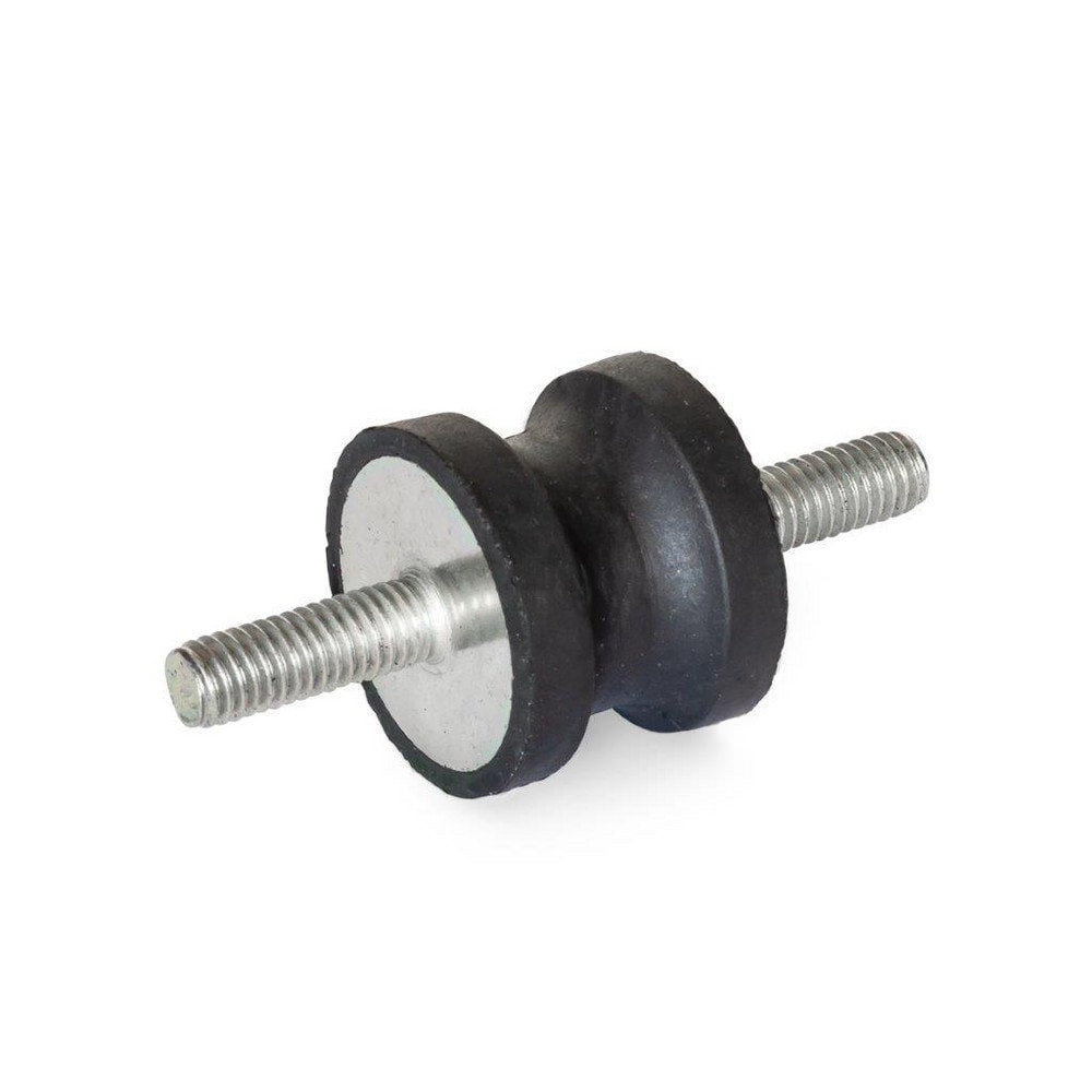 Vibration Isolators; Isolator Type: Stud/Stud; Insert Material: Stainless Steel; Isolator Material: Natural Rubber; Maximum Load Capacity: 902.00 N; Top Diameter: 25.00; Bottom Diameter: 25; Thread Size: 1/4-20; Overall Width: 25 mm