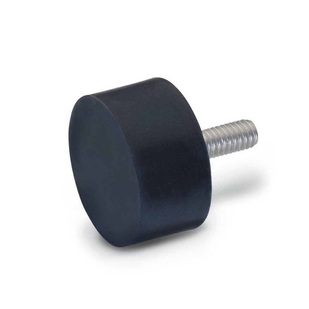 Vibration Isolators; Isolator Type: Plate/Stud; Insert Material: Stainless Steel; Isolator Material: Natural Rubber; Maximum Load Capacity: 671.68 N; Top Diameter: 25.00; Bottom Diameter: 25; Thread Size: 5/16-18; Overall Width: 25 mm