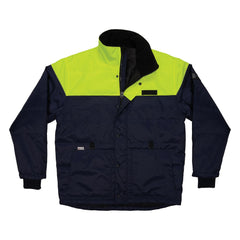 Work Jacket: Size 2X-Large, Polyester, Zipper & Snaps Closure