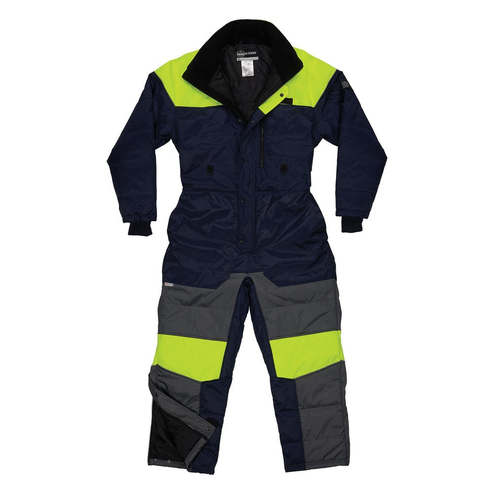 Coveralls & Overalls; Garment Style: Coveralls; Size: Large; Color: Navy; Material: Polyester; Hazardous Protection Level: No; Cuff Style: Knit; Ankle Style: Knit