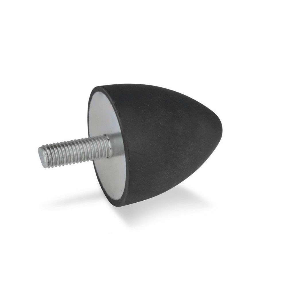 Vibration Isolators; Isolator Type: Plate/Stud; Insert Material: Zinc-Plated Steel; Isolator Material: Natural Rubber; Maximum Load Capacity: 1950.00 N; Top Diameter: 50.00; Thread Size: M10x1.5; Overall Width: 50 mm