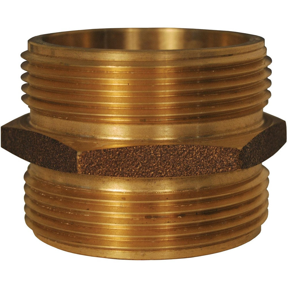 Brass & Chrome Pipe Fittings; Fitting Type: Double Male Hex Nipple; Fitting Size: 1 x 1; End Connections: MNPT x MNPSH; Material Grade: 360; Connection Type: Threaded; Pressure Rating (psi): 175; Fitting Shape: Straight; Thread Standard: NPT, NPSH