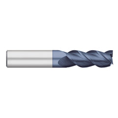 Square End Mill: 1/8" Dia, 1/4" LOC, 3 Flute, Solid Carbide