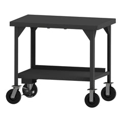 Mobile Work Benches; Type: Heavy-Duty Mobile Workbench with Floor Lock; Bench Type: Heavy-Duty Mobile Workbench; Edge Type: Square; Depth (Inch): 36; Leg Style: Fixed; Load Capacity (Lb.