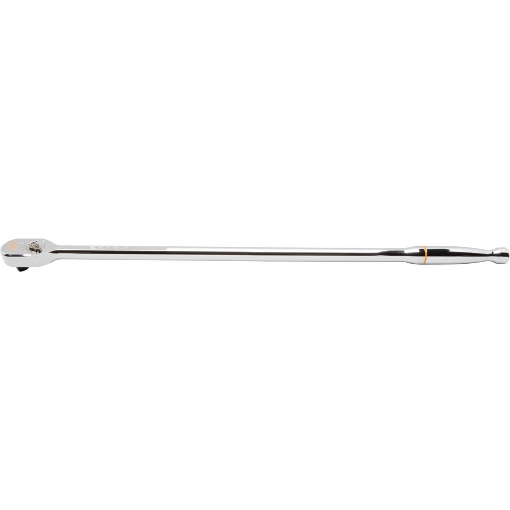 Ratchets; Tool Type: Ratchet; Drive Size: 0.5; Head Shape: Teardrop; Head Features: Reversible; Head Style: Flexible; Material: Alloy Steel; Finish: Polished Chrome; Overall Length (Inch): 24.04