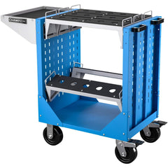 CNC Storage Carts; Style: Capto; Taper Size: Capto C6; Tool Type: CAPTO; Caster Type: Swivel, Fixed; Color: Bright Blue; Tool Capacity: 3600; Material: Steel; Load Capacity (Lb.