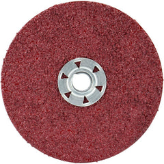 Fiber Disc:  5" Disc Dia, 5/8-11 Hole, Threaded Arbor Hole, 100 Grit, Aluminum Oxide