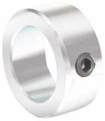 Shaft Collar: Solid Set Screw, 1-5/8" OD, Aluminum