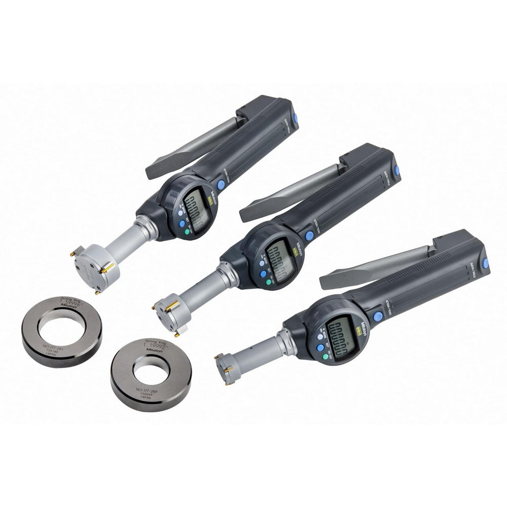 Electronic Inside Micrometer Sets; Set Type: Internal; Minimum Measurement: 1; Maximum Measurement: 0.00; Resolution: 0.0010 mm; Measuring Face Material: Carbide Steel; Rod Type: Solid; Thimble Type: Ratchet; Digital Counter: No