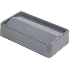 Trash Can & Recycling Container Lids; Lid Type: Swing; Lid Shape: Rectangle; Container Shape: Rectangle; Compatible Container Capacity: 15 and 23 Gallon; Color: Gray; Material: Plastic; For Use With: TrimLine 15 and 23 Trash Container