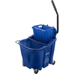 Mop Buckets & Wringers; Connection Type: None; Mop Capacity: 35; Handle Material: Ergonomic Dual Component; Color: Blue; Features: Color-Coded Design, Anti-Splash Technology, Mop Bucket Combo