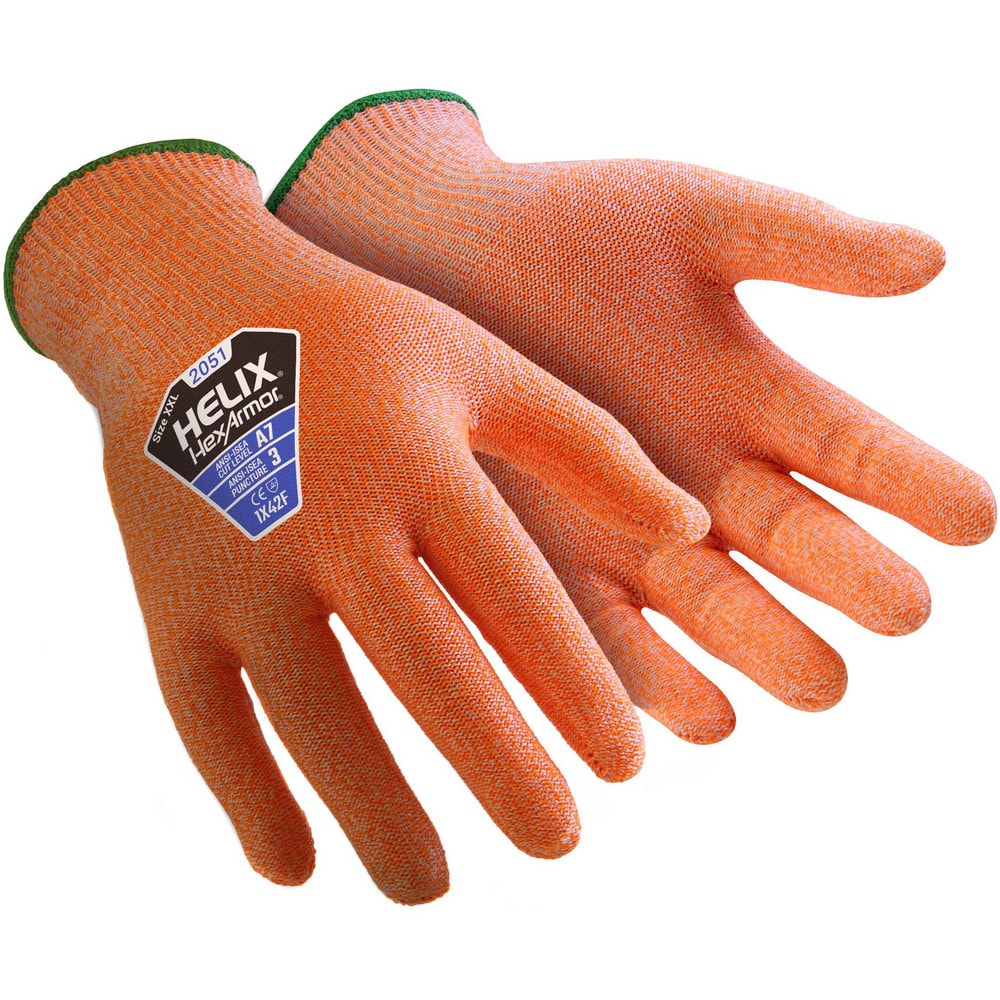 Cut & Puncture-Resistant Gloves: Helix 2051, Size 4X-Large, ANSI Cut A7, ANSI Puncture 3, HPPE Lined, HPPE Blend