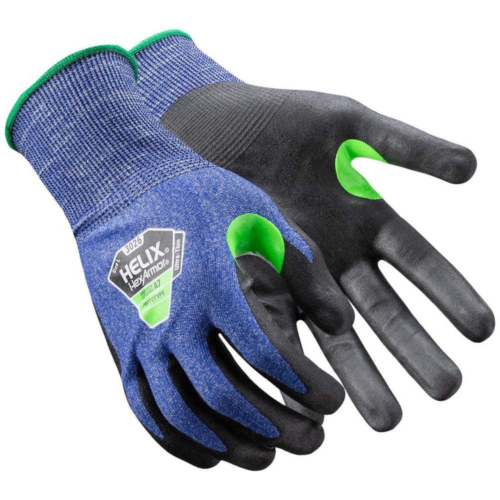 Cut, Puncture & Abrasion-Resistant Gloves: Helix Helix 3026, Size X-Large, ANSI Cut A7, ANSI Puncture 2, Nitrile, HPPE Blend