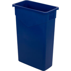 Trash Cans & Recycling Containers; Product Type: Trash Can; Type: Waste Container; Container Capacity: 23.00; Container Shape: Rectangle; Lid Type: No Lid; Container Material: Polyethylene; Color: Blue; Material: Polyethylene