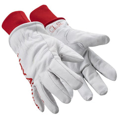 Lined Insulated Leather Palm Gloves: Size Medium, Leather