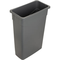 Trash Cans & Recycling Containers; Product Type: Trash Can; Type: Waste Container; Container Capacity: 23.00; Container Shape: Rectangle; Lid Type: No Lid; Container Material: Polyethylene; Color: Gray; Material: Polyethylene