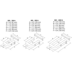 Panel Meter Accessories; Panel Meter Accessory Type: Current Transformer; For Use With: Acti 9 iEM3000, PowerLogic PM3000/PM5000/PM8000/ION7400/CM4000T; Maximum Input Ac Amperage: 1600; Maximum Output Ac Amperage: 5; Burden: 45; Frequency: 60, 50; Overall