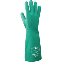 Chemical Resistant Gloves: SHOWA 730, Size X-Small, Nitrile-Coated, Nitrile, Unsupported, Type A Chemical Resistant Gloves