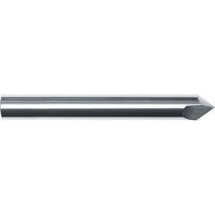 Chamfer Mill: 1/2" Dia, 1/2" Shank Dia, 82.00 deg, 2 Flute, Solid Carbide, Single End