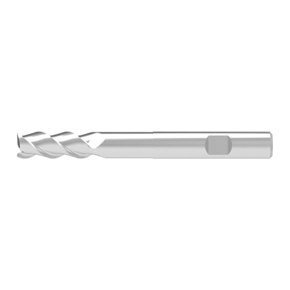 Square End Mill: 15.00 mm Dia, 41.00 mm LOC, 3 Flute, Solid Carbide