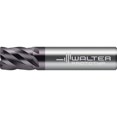 Corner Radius End Mill: 3/16" Dia, 1/4" LOC, 0.0150" Radius, 5 Flute, Solid Carbide