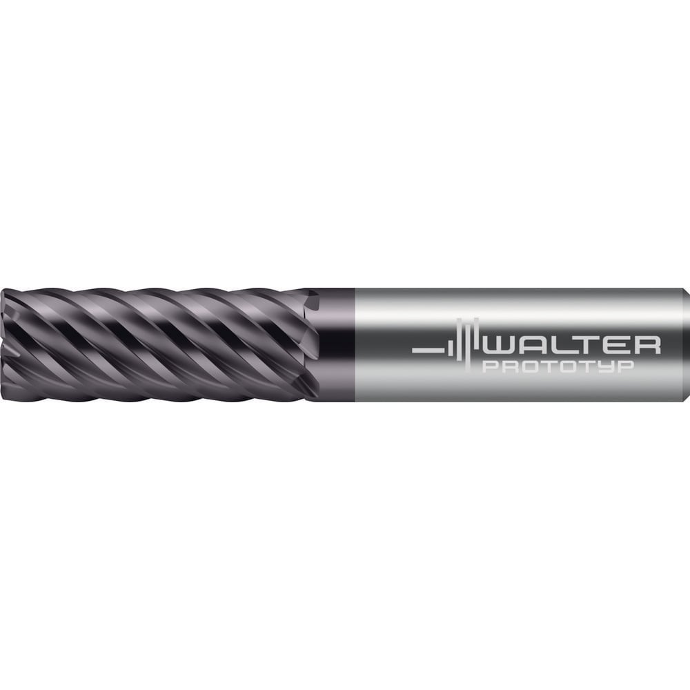 Corner Radius End Mill: 1/8" Dia, 3/16" LOC, 0.0100" Radius, 7 Flute, Solid Carbide