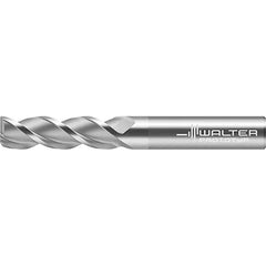 Corner Radius End Mill: 1/4" Dia, 1/2" LOC, 0.0300" Radius, 3 Flute, Solid Carbide