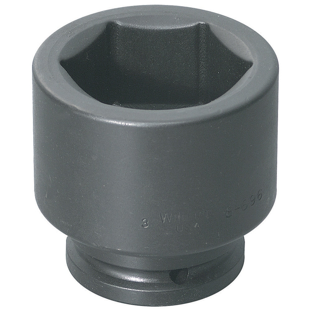 Impact Socket: 1-1/2" Drive, 2-3/16" Socket, Hex Drive